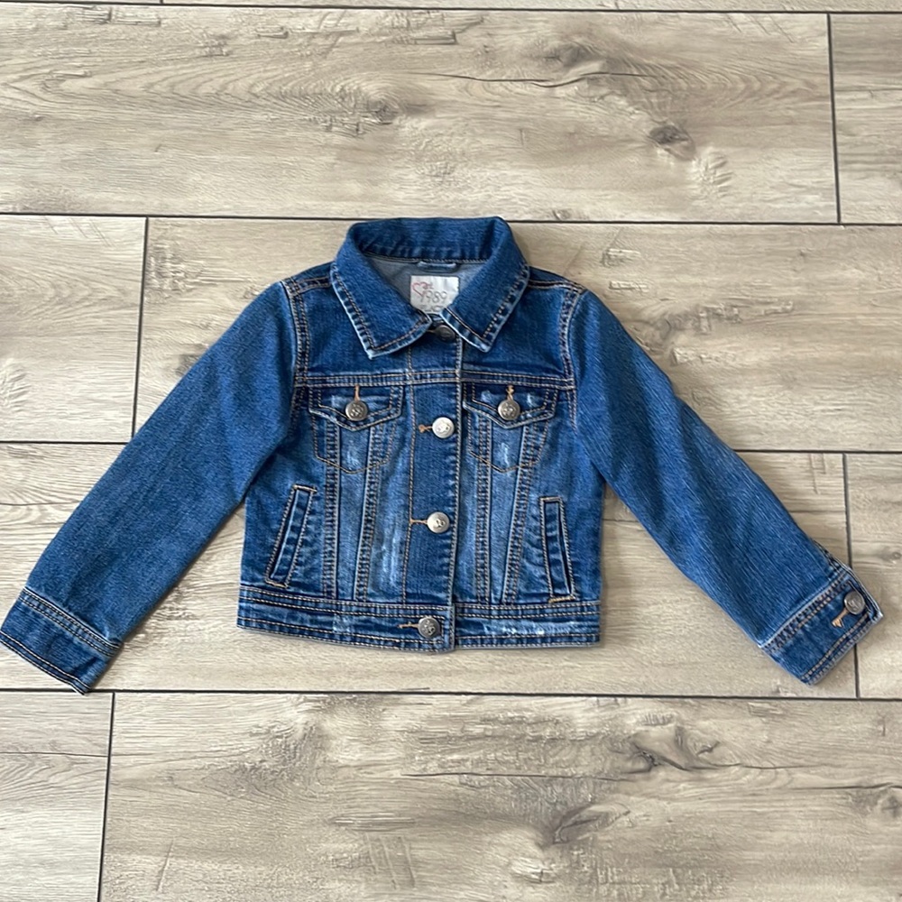 The Children’s PLACE Toddler Girl Denim Jacket Size XS (4)